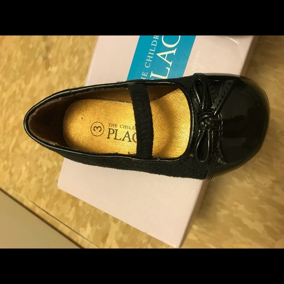 The Children’s Place Black Ballet Flats for Girls, size 3 - Picture 4 of 8
